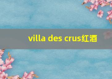 villa des crus红酒